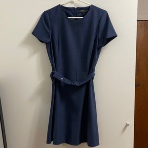 Theory navy blue dress with belt size 4